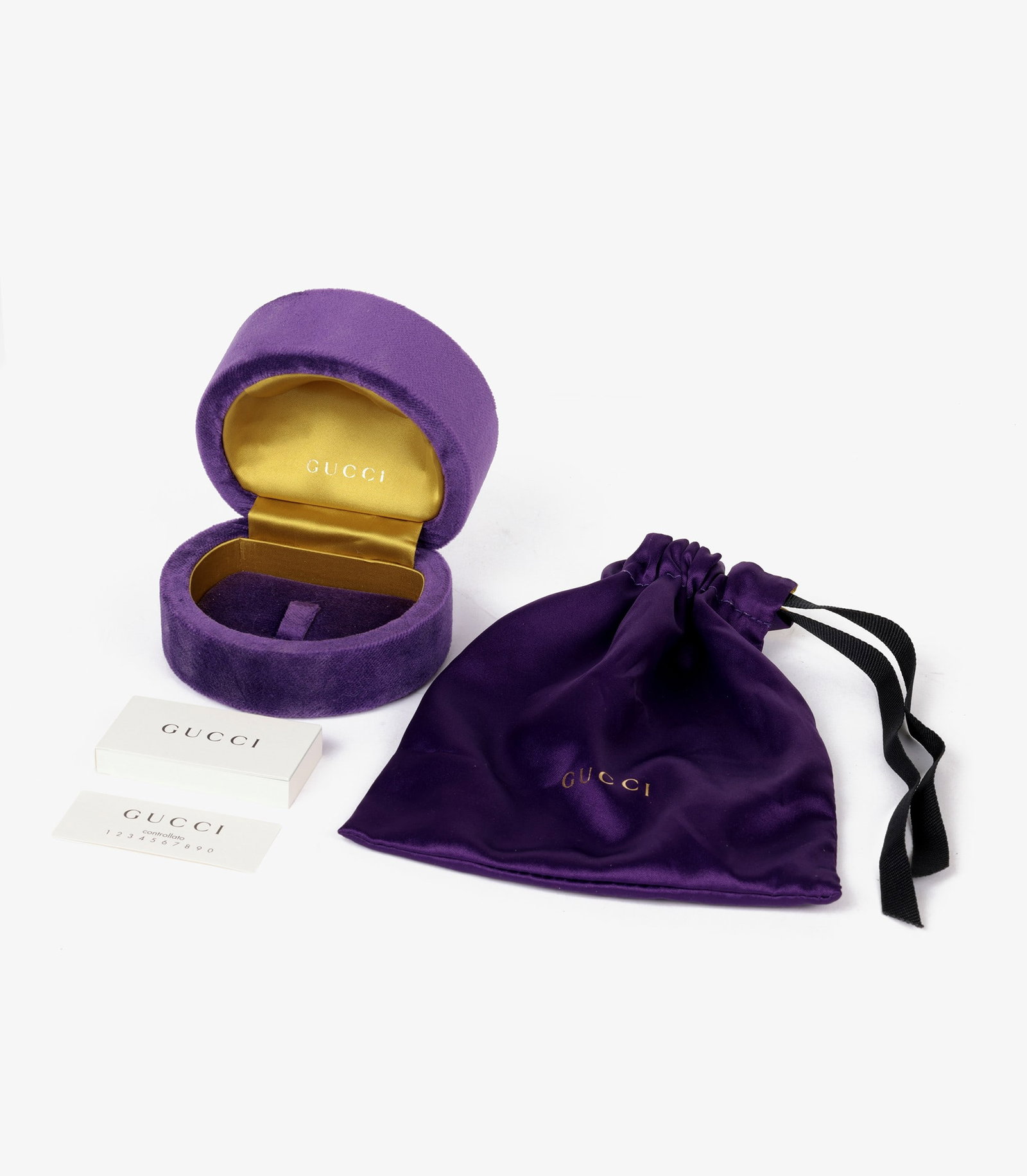 Gucci Diamond Set 18ct White Gold GG Running Ring - 7