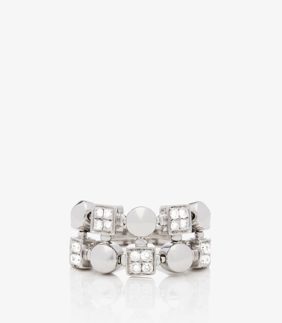 Bulgari Diamond Set 18ct White Gold Lucéa Ring - 3