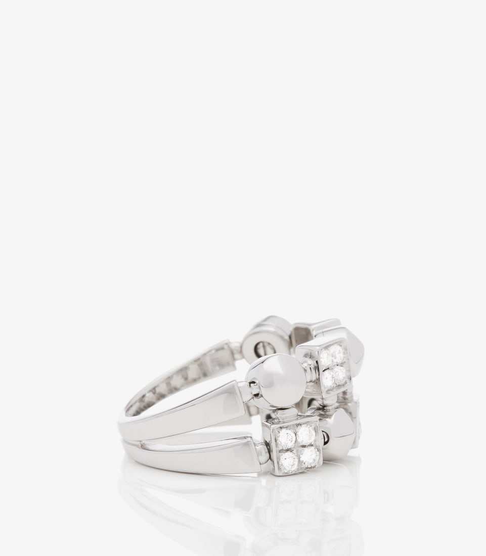 Bulgari Diamond Set 18ct White Gold Lucéa Ring - 4