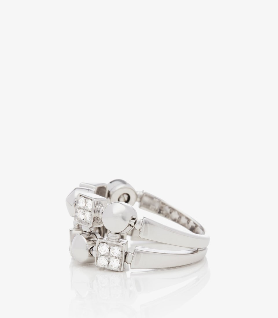 Bulgari Diamond Set 18ct White Gold Lucéa Ring - 5