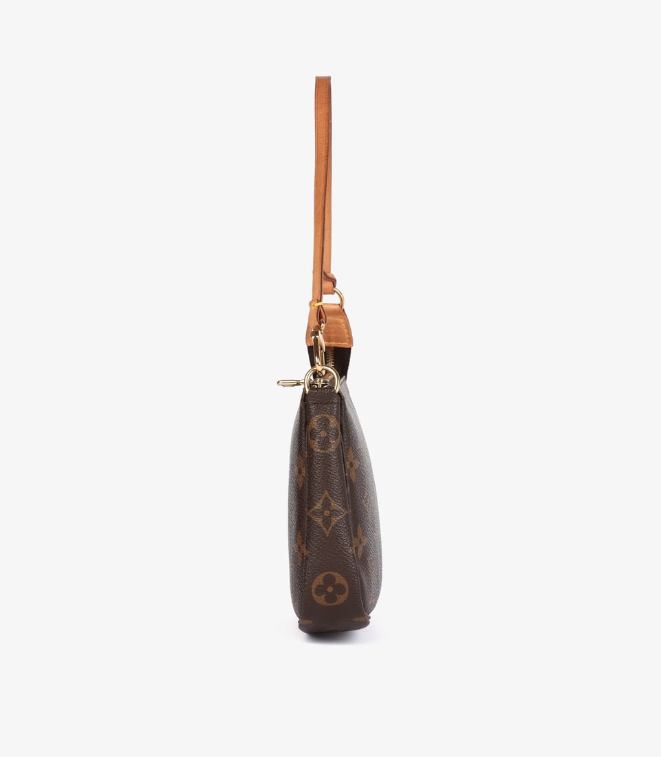 Louis Vuitton Brown Monogram Coated Canvas & Vachetta Leather Vintage Pochette Accessoires - 5