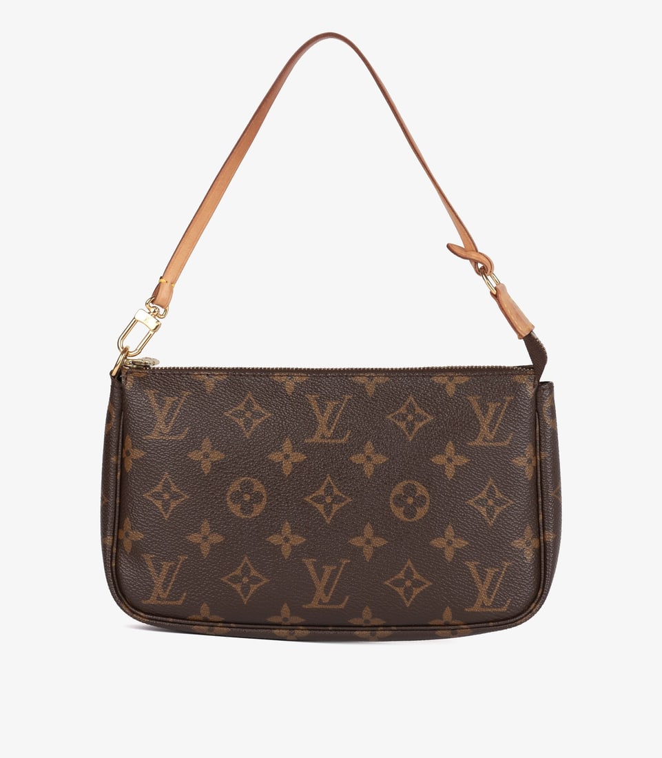 Louis Vuitton Brown Monogram Coated Canvas & Vachetta Leather Vintage Pochette Accessoires - 6