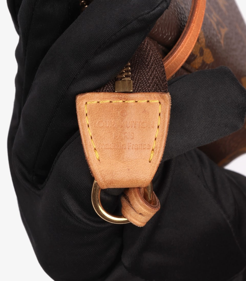 Louis Vuitton Brown Monogram Coated Canvas & Vachetta Leather Vintage Pochette Accessoires - 8