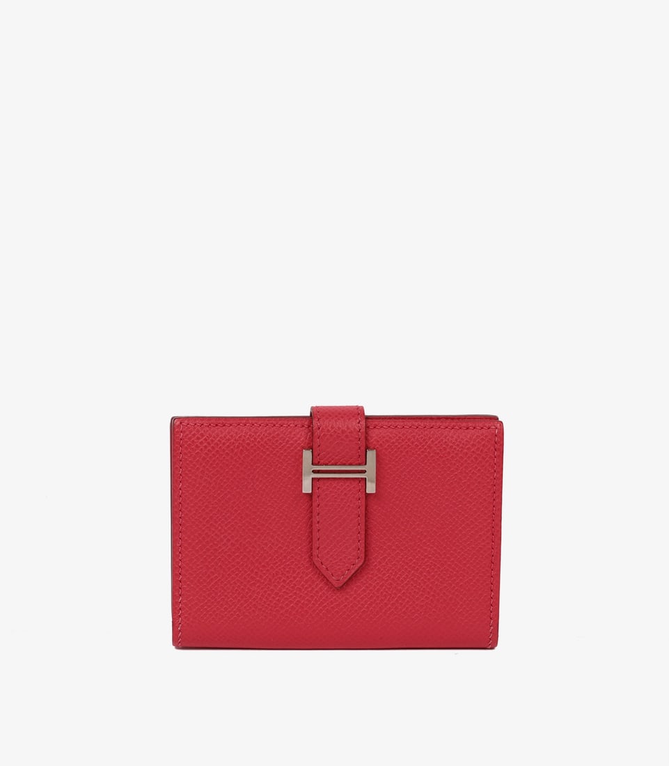 Hermès Bougainvillea Epsom Leather Bearn Cardholder: Title: Hermès Bougainvillea Epsom Leather Bearn Cardholder Description: Hermès Bougainvillea Epsom Leather Bearn Cardholder Product Details WG Ref: AA0310 Brand: Herm