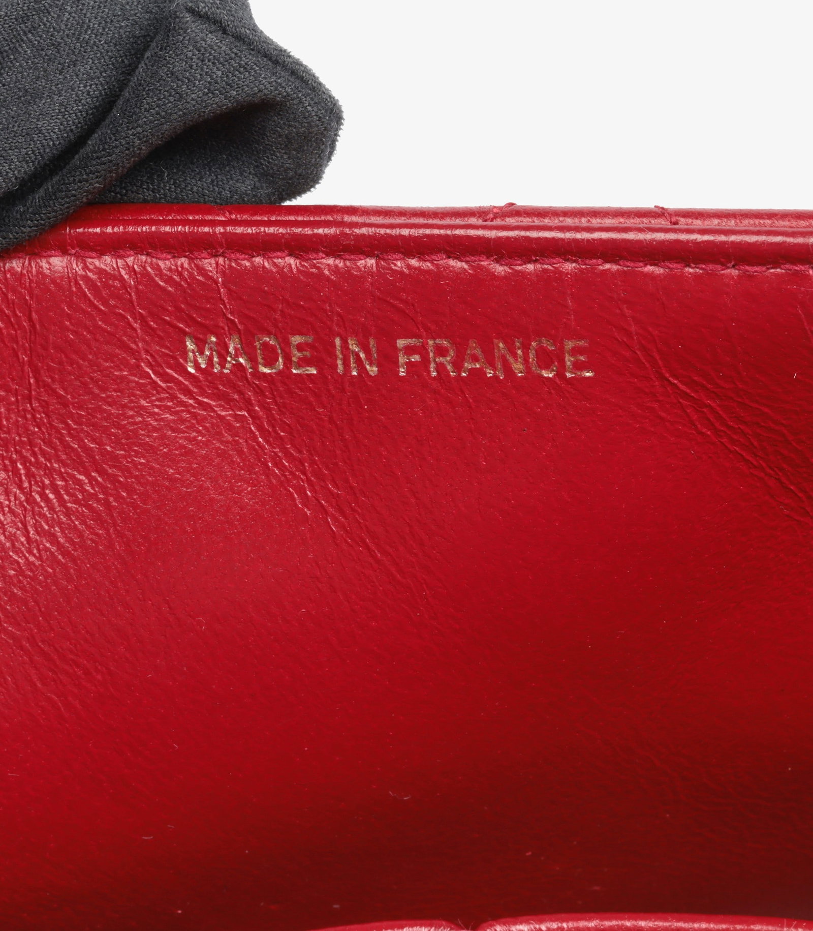 Chanel Red Quilted Lambskin Vintage Rectangular Mini Full Flap Bag - 9