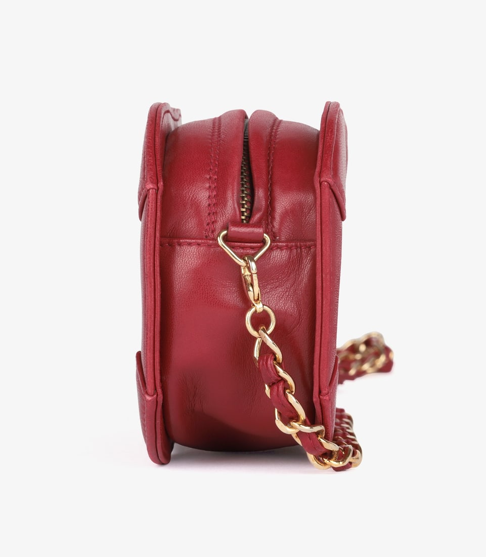 Chanel Red Lambskin Leather Vintage Micro Fringe Timeless Shoulder Bag - 4