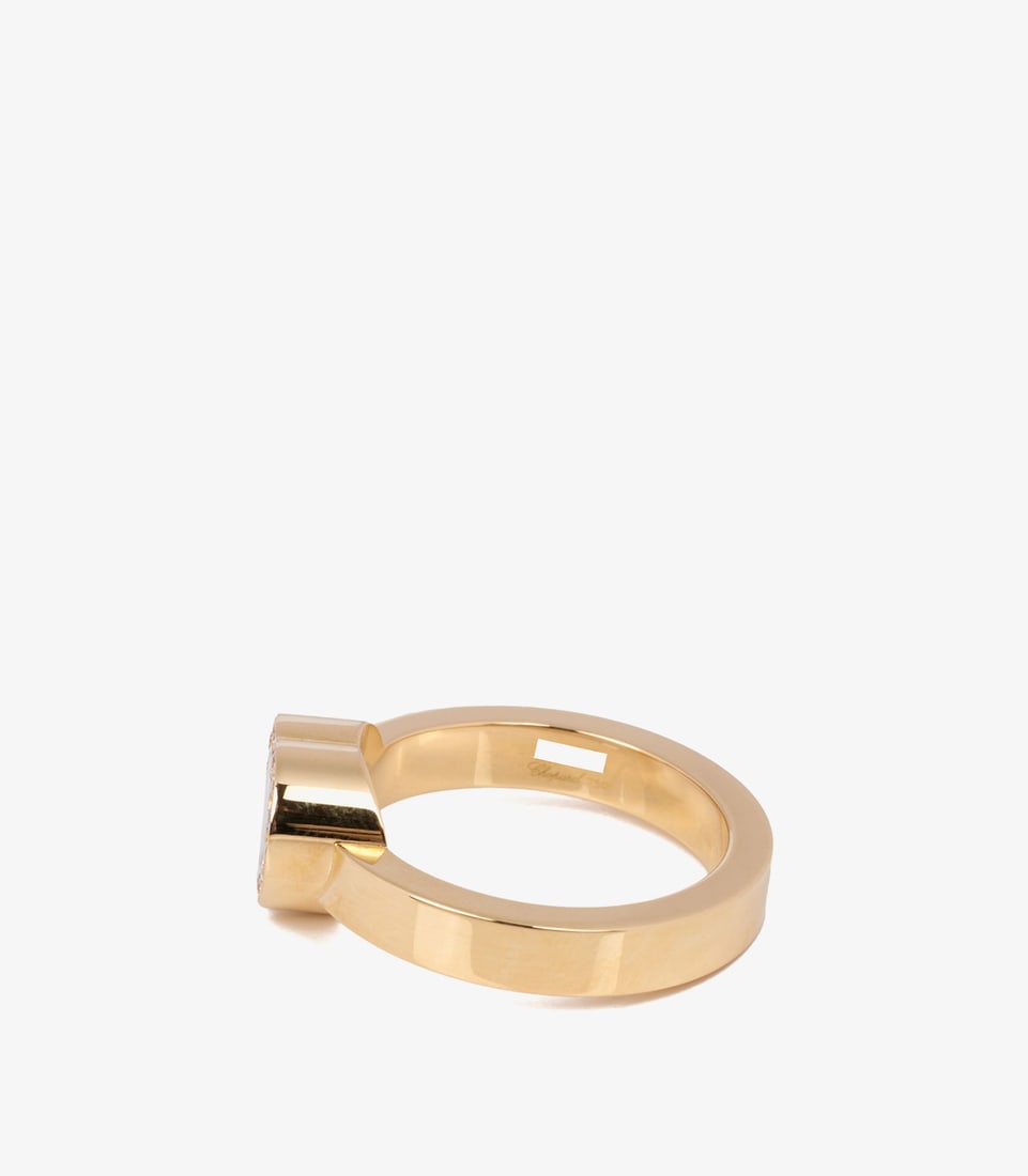 Chopard Diamond Set 18ct Yellow Gold Heart Design Happy Diamonds Ring - 4
