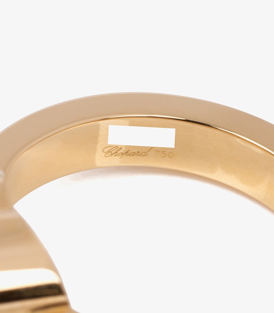 Chopard Diamond Set 18ct Yellow Gold Heart Design Happy Diamonds Ring - 5