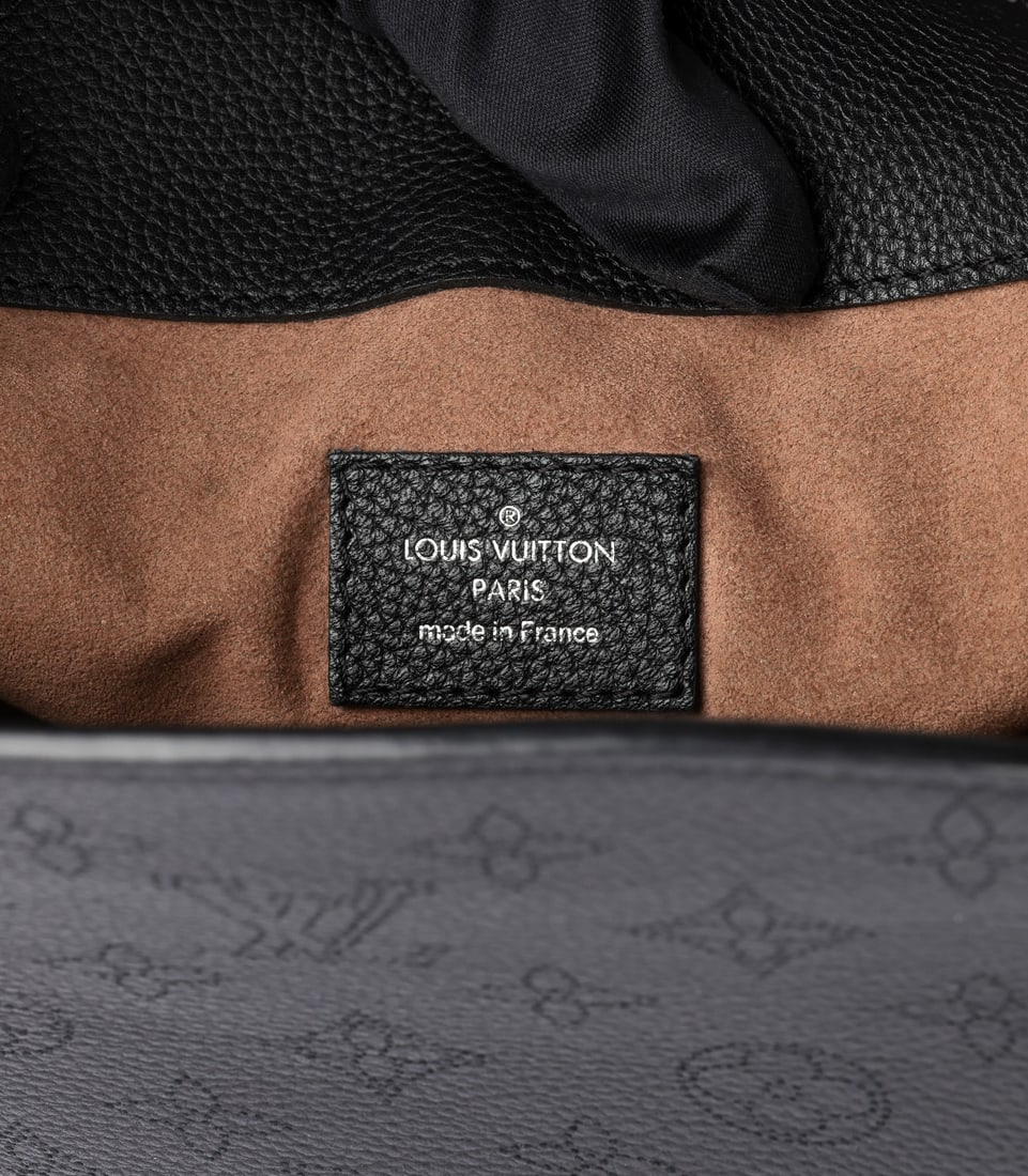 Louis Vuitton Black Monogram Perforated Mahina & Brown Calfskin Leather Babylone PM - 9