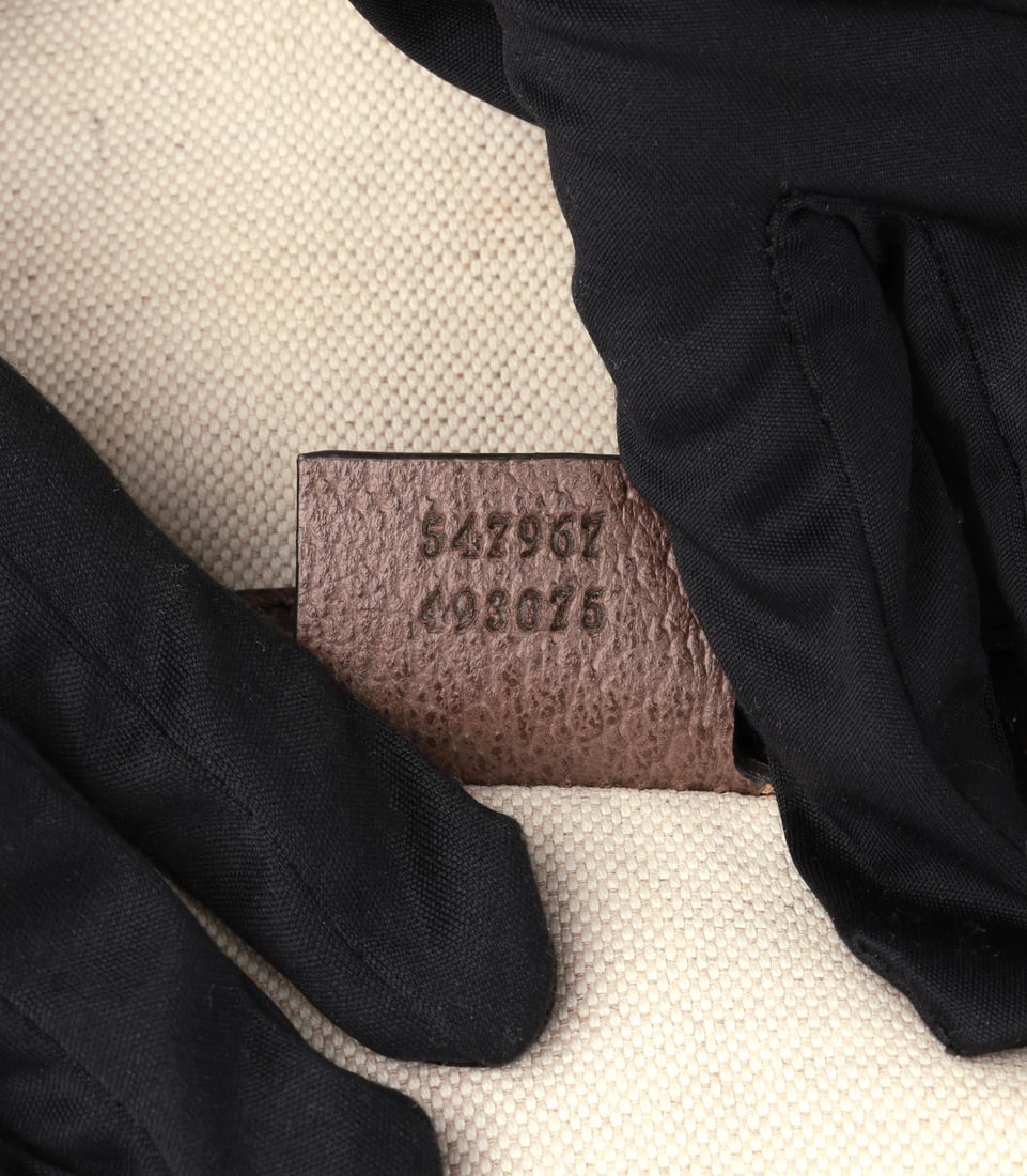 Gucci Beige GG Supreme Coated Canvas & Brown Pigskin Leather Web Ophidia Backpack - 10