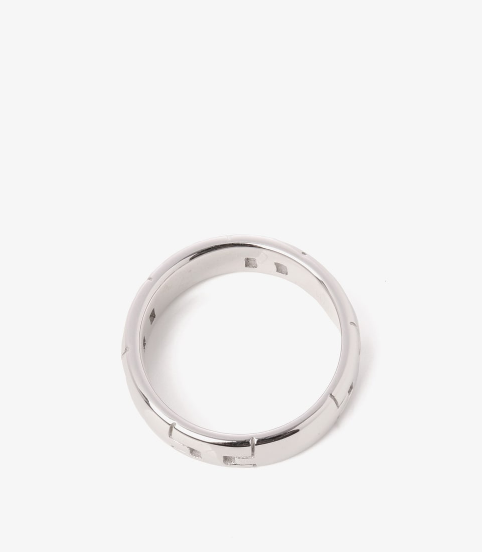 Hermès 18ct White Gold Hercules Band Ring - 4