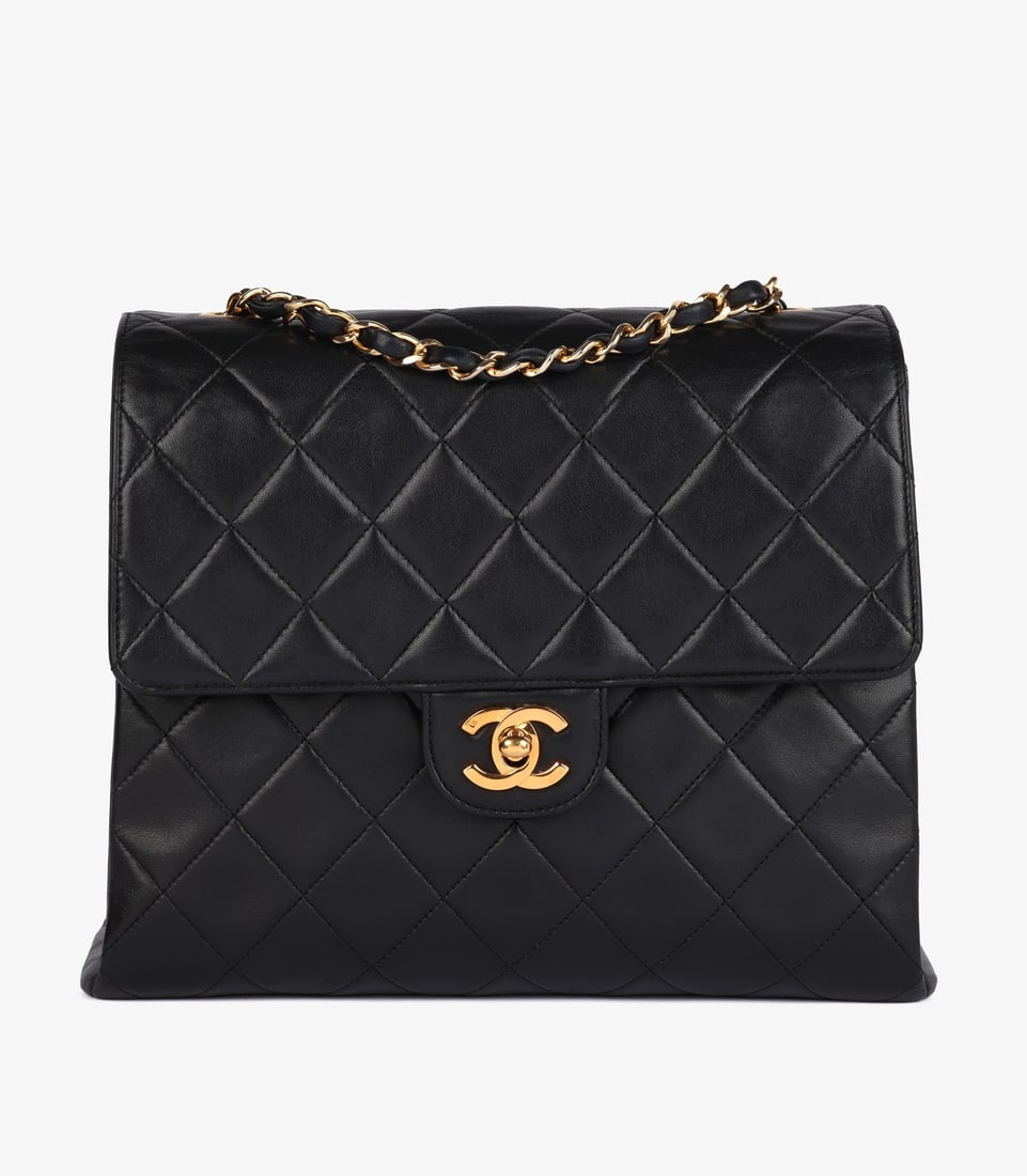 Chanel Black Quilted Lambskin Vintage Medium Tall Accordion Classic Single Flap Bag: Title: Chanel Black Quilted Lambskin Vintage Medium Tall Accordion Classic Single Flap Bag Description: Chanel Black Quilted Lambskin Vintage Medium Tall Accordion Classic Single Flap Bag Product