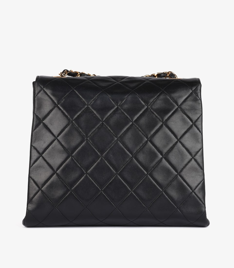 Chanel Black Quilted Lambskin Vintage Medium Tall Accordion Classic Single Flap Bag - 6