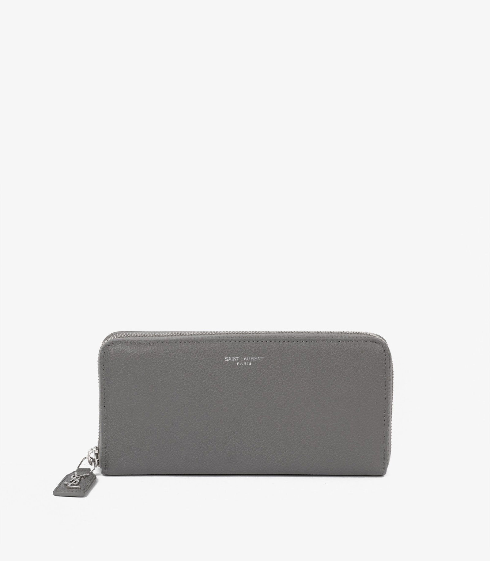 Saint Laurent Taupe Grained Calfskin Leather Sac De Jour Zip Around Wallet: Title: Saint Laurent Taupe Grained Calfskin Leather Sac De Jour Zip Around Wallet Description: Saint Laurent Taupe Grained Calfskin Leather Sac De Jour Zip Around Wallet Product Details AA0348 Brand: