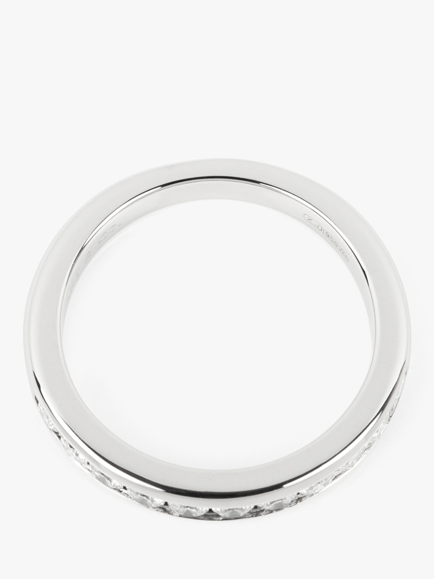 Tiffany & Co. Brilliant Cut Diamond Platinum 3mm Half Eternity Ring - 4