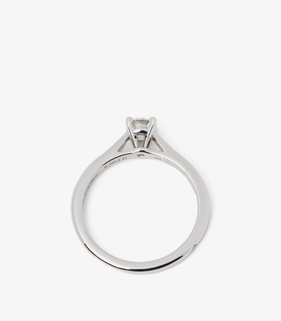 Cartier Brilliant Cut 0.30ct Solitaire Diamond Platinum 1895 Ring - 5