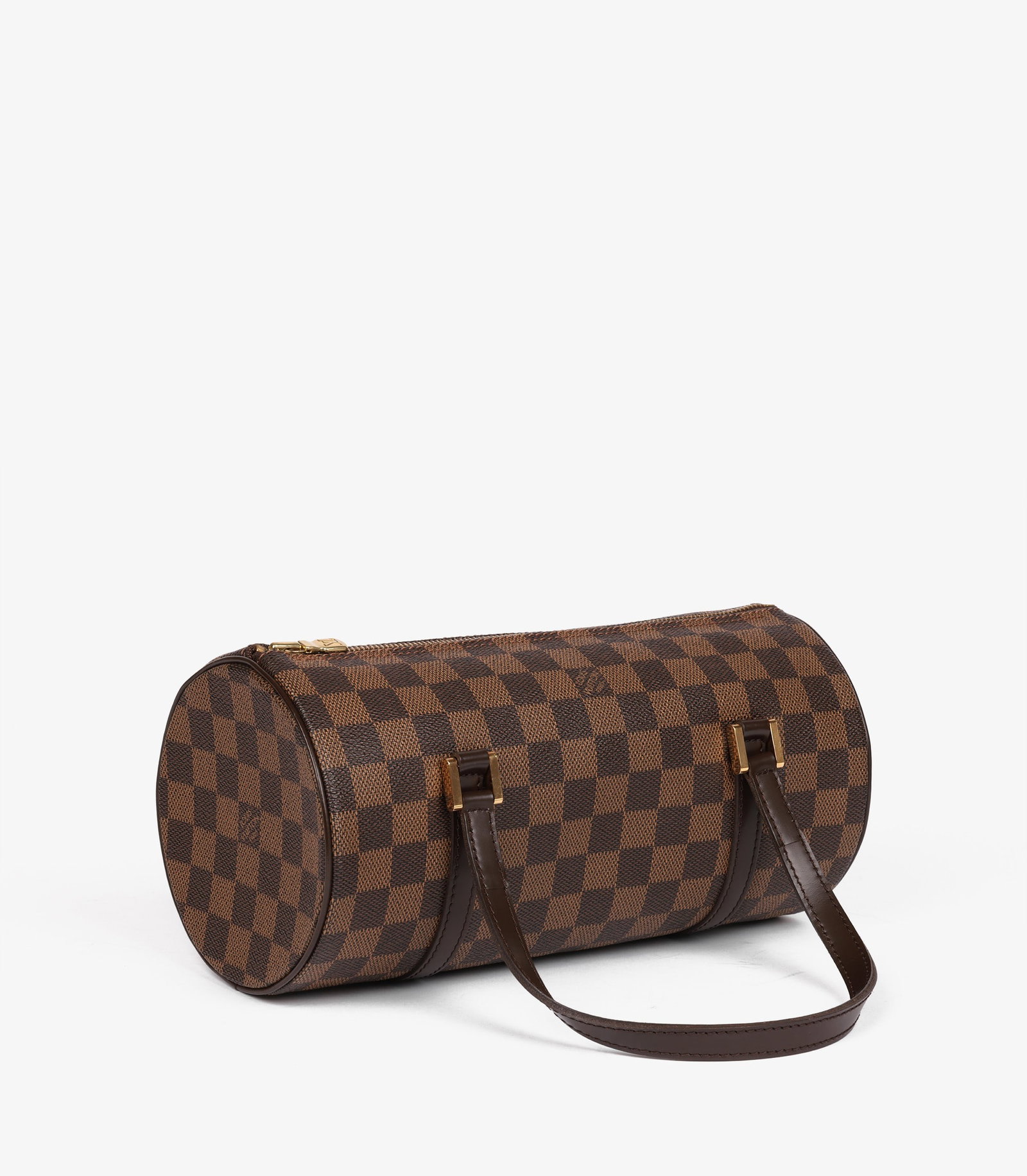 Louis Vuitton Damier Ebene Coated Canvas & Brown Calfskin Leather Vintage Papillon 26 - 3