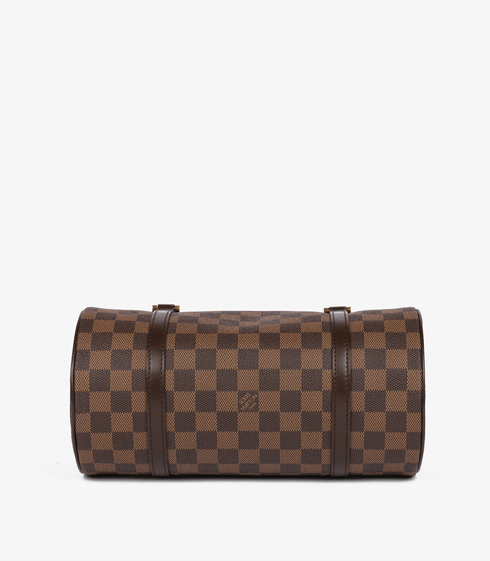 Louis Vuitton Damier Ebene Coated Canvas & Brown Calfskin Leather Vintage Papillon 26 - 7