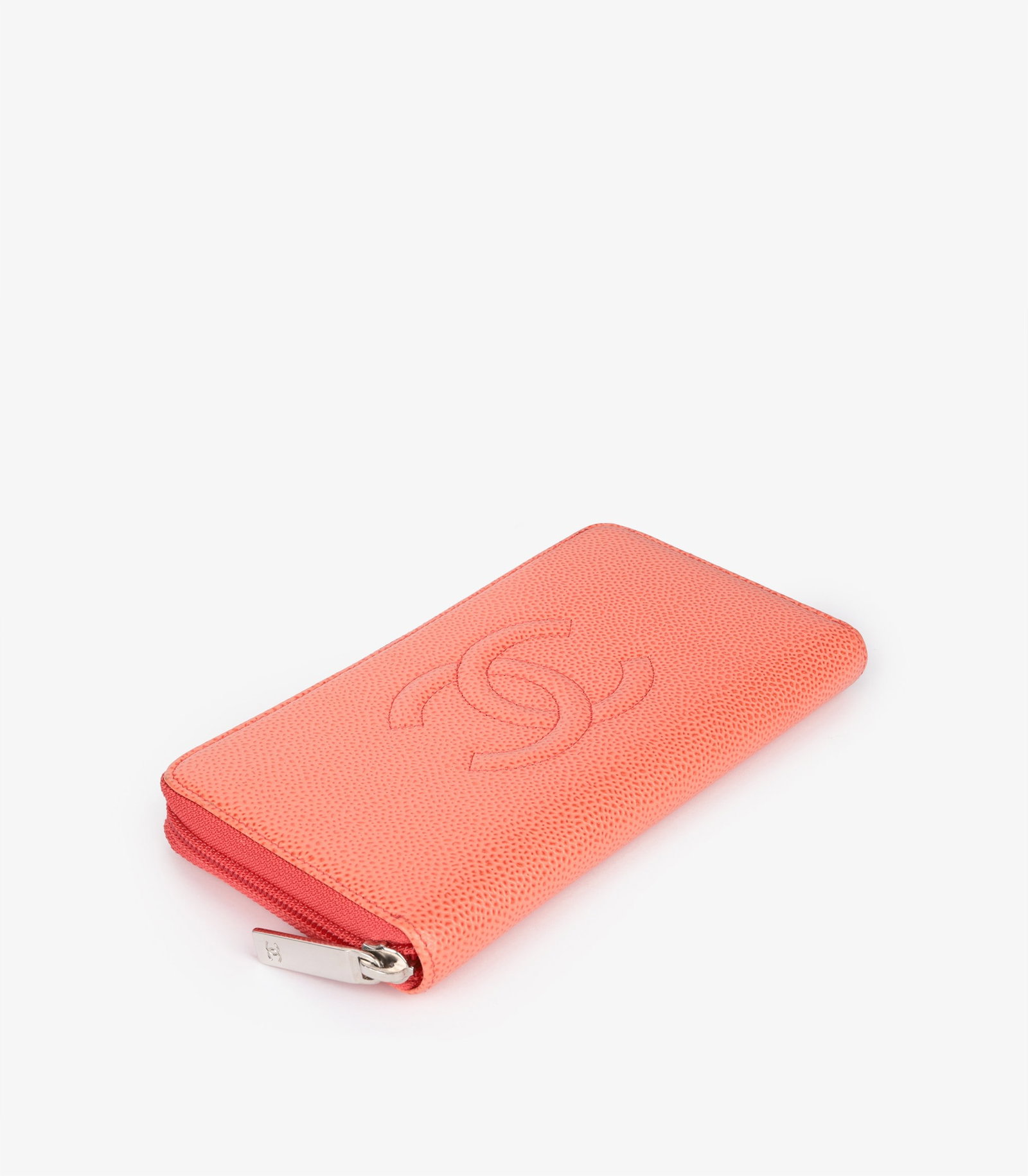 Chanel Coral Caviar Leather Timeless Long Wallet - 3