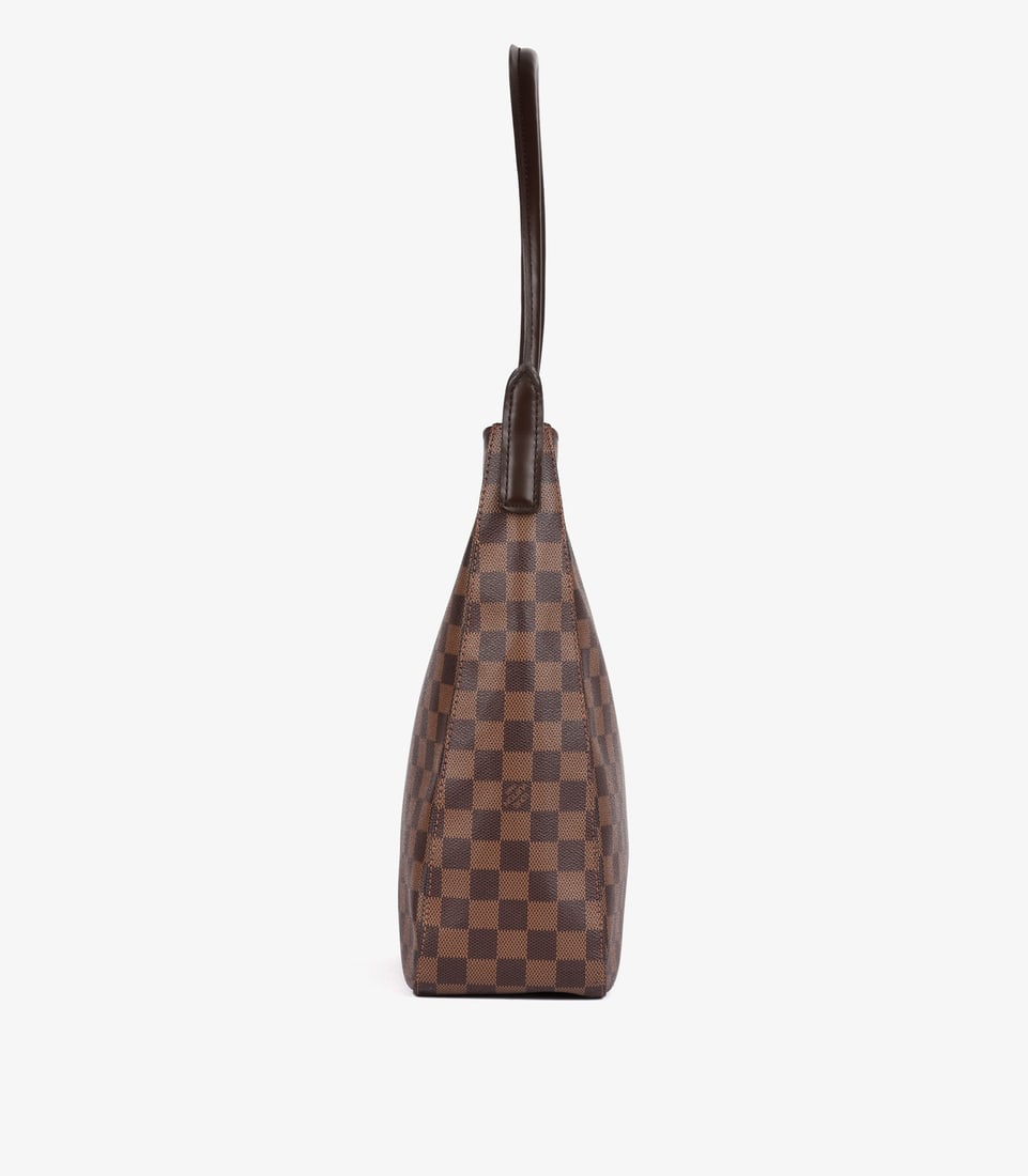 Louis Vuitton Damier Ebene Coated Canvas & Calfskin Leather Special Order Vintage Looping GM - 5