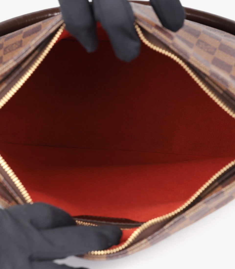 Louis Vuitton Damier Ebene Coated Canvas & Calfskin Leather Special Order Vintage Looping GM - 9