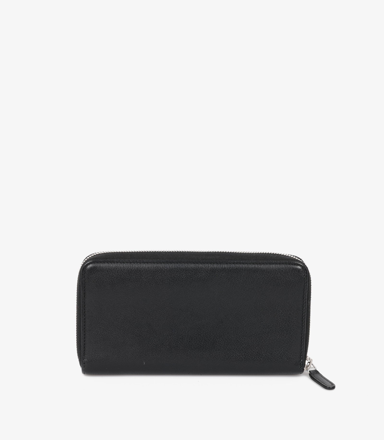 Chanel Black Calfskin Leather Pink Clover Classic Long Zip Wallet - 2
