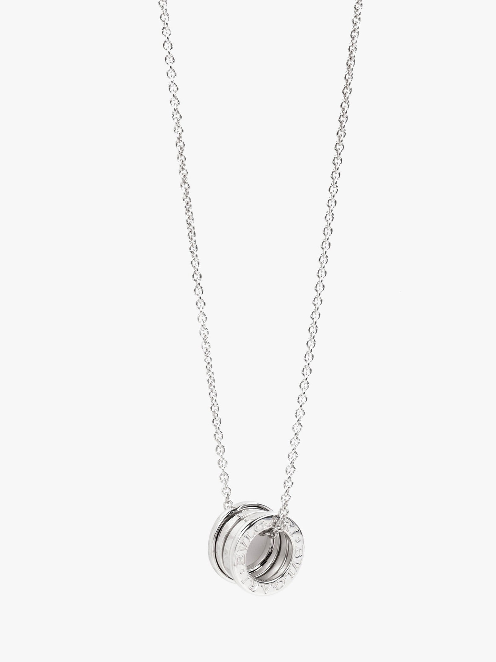 Bulgari 18ct White Gold B.zero1 Necklace: Title: Bulgari 18ct White Gold B.zero1 Necklace Description: Bulgari 18ct White Gold B.zero1 Necklace Product Details WG Ref: J1280 Brand: Bulgari Model: B.zero1 Necklace Type: Pendant RRP: