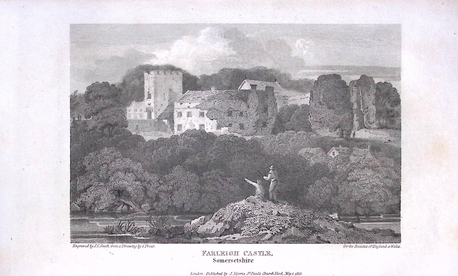 Farleigh Castle Somerset Antique 212 Years-Old Georgian Steel-Engraving-167: Title: Farleigh Castle Somerset Antique 212 Years-Old Georgian Steel-Engraving-167 Description: This Somerset Georgian Antique Print Was Removed from a First Edition of. The Beauties of England and