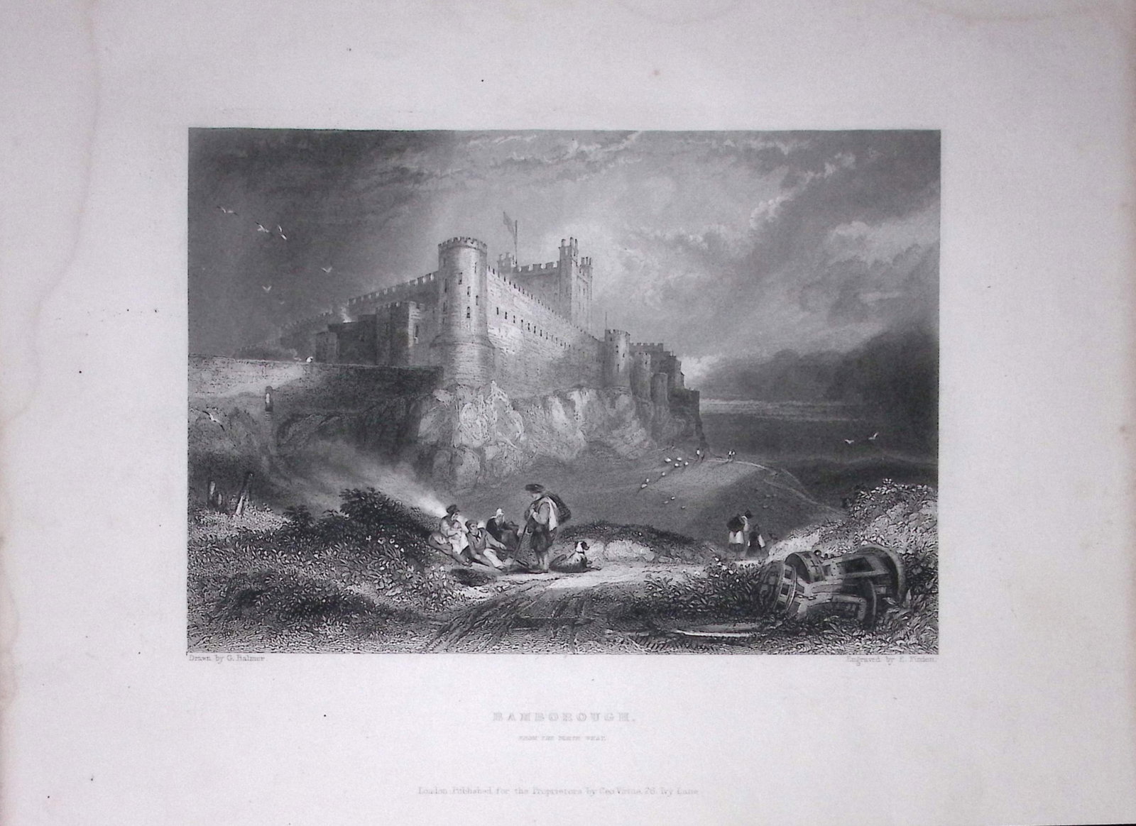 Bamborough Castle Northumberland WH Bartlett 1842 Antique Steel Engraving-126: Title: Bamborough Castle Northumberland WH Bartlett 1842 Antique Steel Engraving-126 Description: This Steel Engraved Print Has Been Removed from an Antique 1842 Edition of. Finden’s The