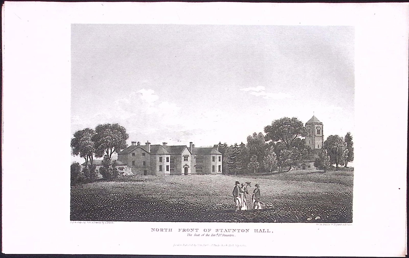 Nottingham Staunton Hall Antique 212 Years-Old Steel-Engraving-157: Title: Nottingham Staunton Hall Antique 212 Years-Old Steel-Engraving-157 Description: This Nottinghamshire Georgian Antique Print Was Removed from a First Edition of. The Beauties of England and