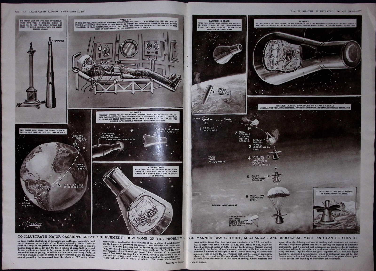 Yuri Gagarin First Man in Space Complete 64-Year-Old Newspaper - 2
