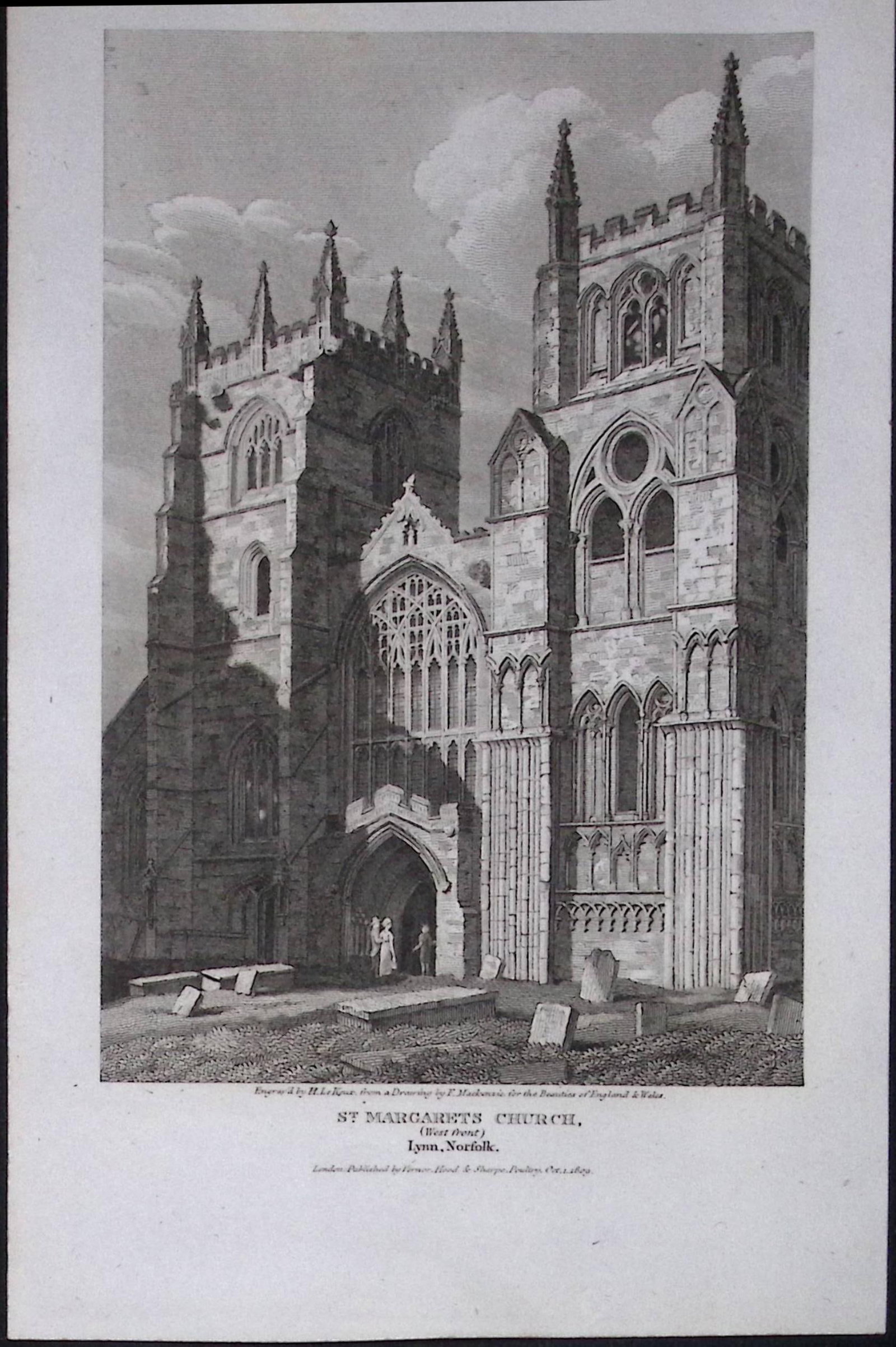 Kings Lynn St Margarets Church Antique 216 Years-Old Georgian Steel-Engraving-428: Title: Kings Lynn St Margarets Church Antique 216 Years-Old Georgian Steel-Engraving-428 Description: This Georgian Antique Print Was Removed from a First Edition of. The Beauties of England an