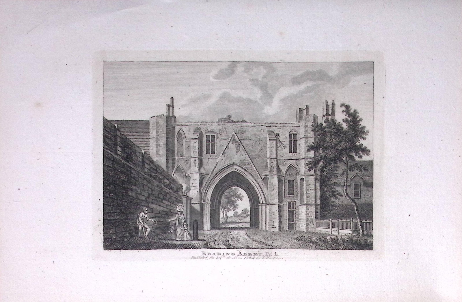 Berkshire Reading Castle Francis Grose Rare 240 Years-Old Copper Engraving-20: Title: Berkshire Reading Castle Francis Grose Rare 240 Years-Old Copper Engraving-20 Description: This Antique Book Plates Was Removed from an 8 Volume Edition. Francis Grose's Antiquities of England