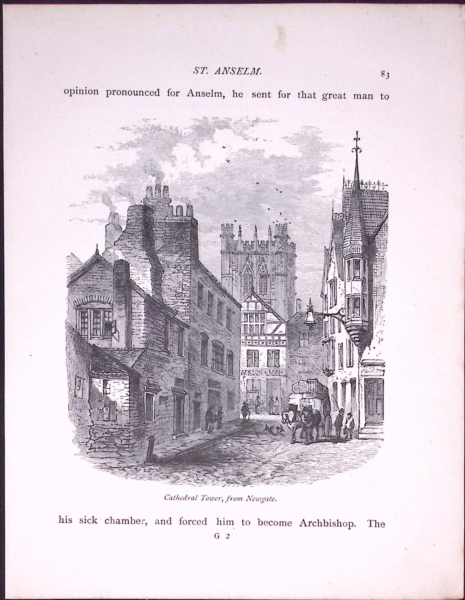 Chester Cathedral Tower from Newgate Antique 134 Years-Old Illustration-2: Title: Chester Cathedral Tower from Newgate Antique 134 Years-Old Illustration-2 Description: This Antique Illustration Was Removed from a 134-Year-Old Edition of. The River Dee aspects And History