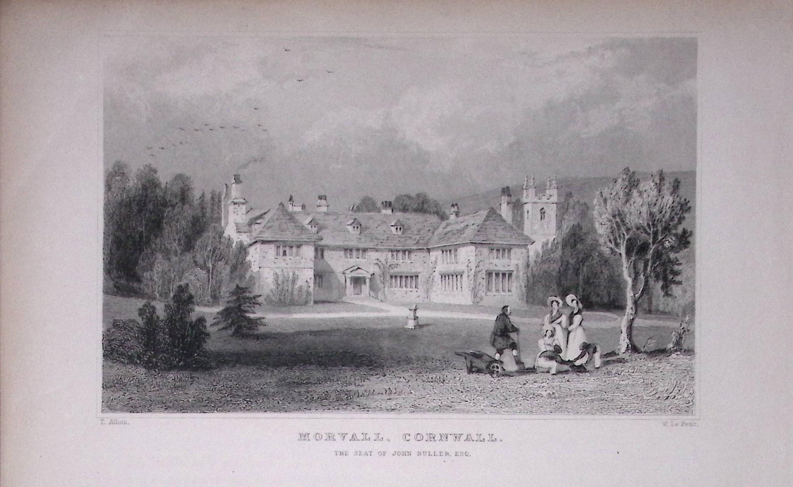 Cornwall Morvall Hamlet Antique 193 Years-Old Steel-Engraving-15: Title: Cornwall Morvall Hamlet Antique 193 Years-Old Steel-Engraving-15 Description: This Antique Steel Engraving Was Removed from a 193-Year-Old Edition of. Devon and Cornwall Illustrated in a