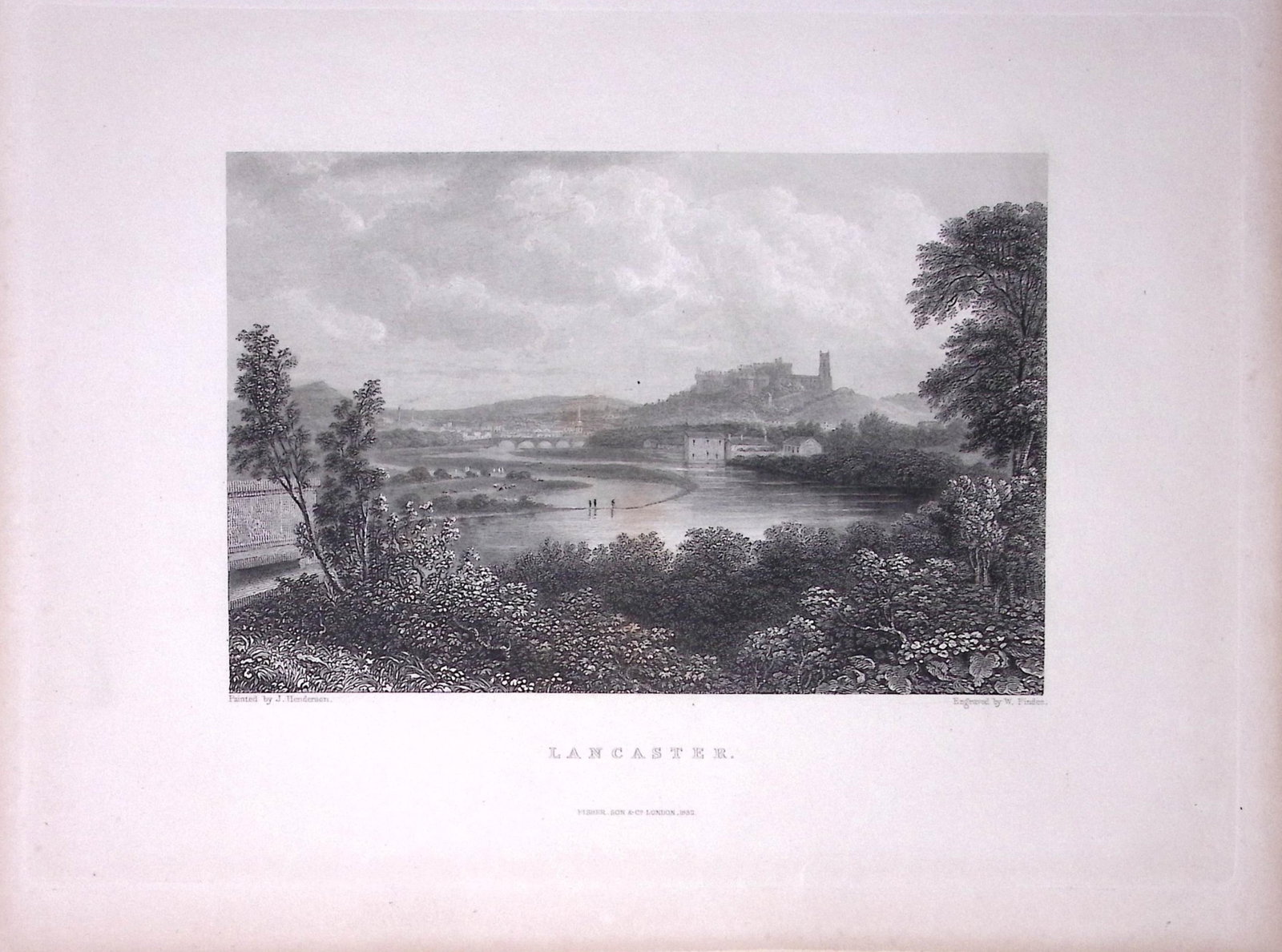 Lancaster a View of The City Antique 195 Years-Old Large Steel-Engraving-59: Title: Lancaster a View of The City Antique 195 Years-Old Large Steel-Engraving-59 Description: This Antique Steel Engraving Was Removed from a 195-Year-Old Edition of. Lancashire Illustrated in a