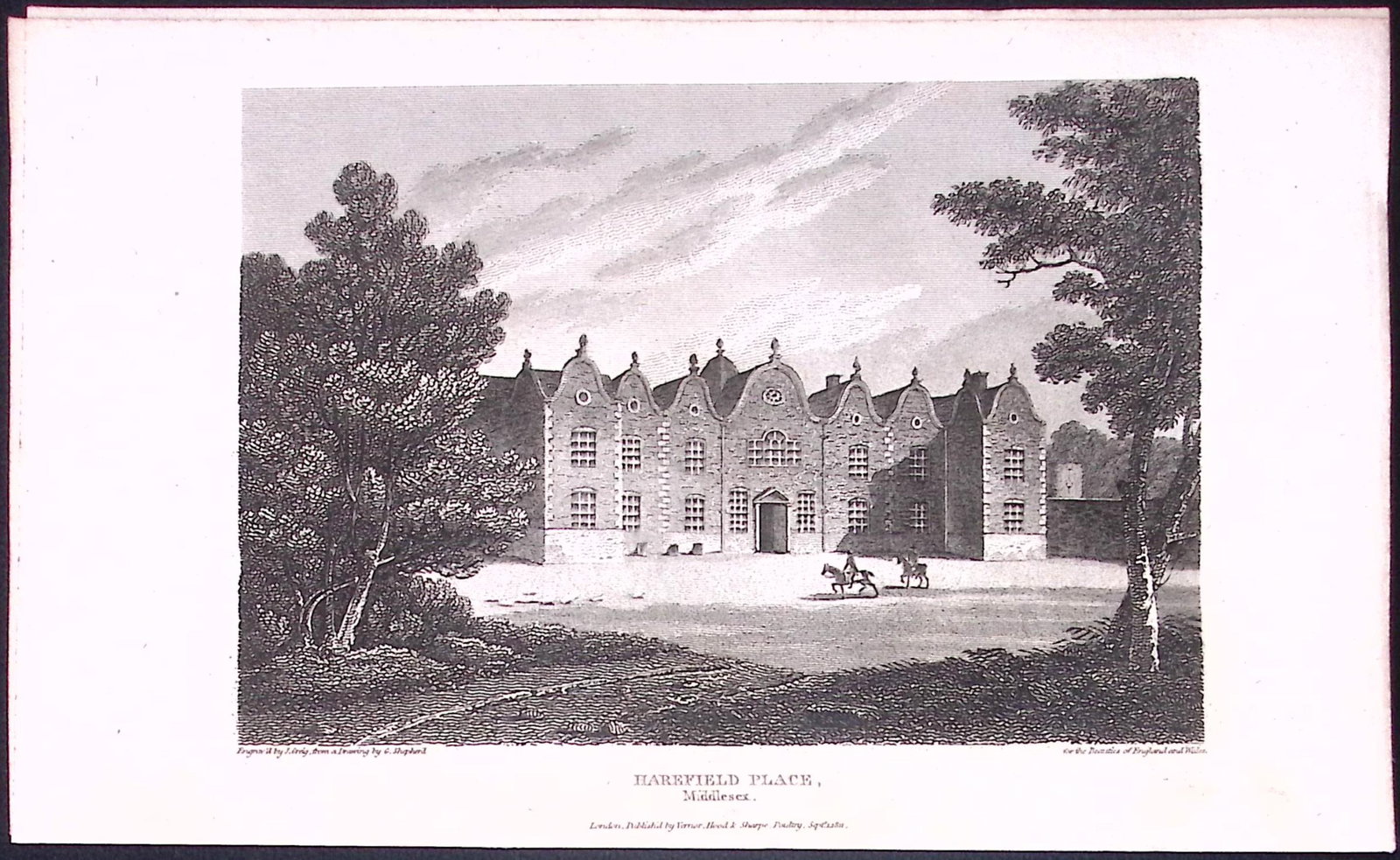 Harefield House Uxbridge Middlesex Antique 200 Years-Old Steel-Engraving-251: Title: Harefield House Uxbridge Middlesex Antique 200 Years-Old Steel-Engraving-251 Description: This London Georgian Antique Print Was Removed from a First Edition of. The Beauties of England