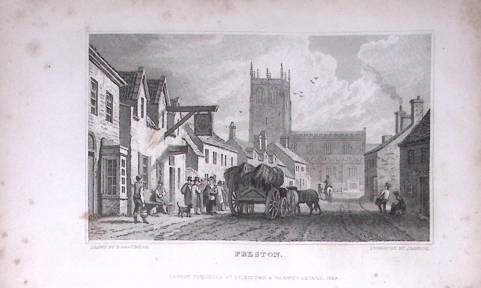 Preston East Riding Yorkshire 198 Years-Old Thomas Allen Antique Steel Engraving-83: Title: Preston East Riding Yorkshire 198 Years-Old Thomas Allen Antique Steel Engraving-83 Description: This 198 Years-Old Steel Engraved Plate Has Been Removed from an Antique Edition of. A New and