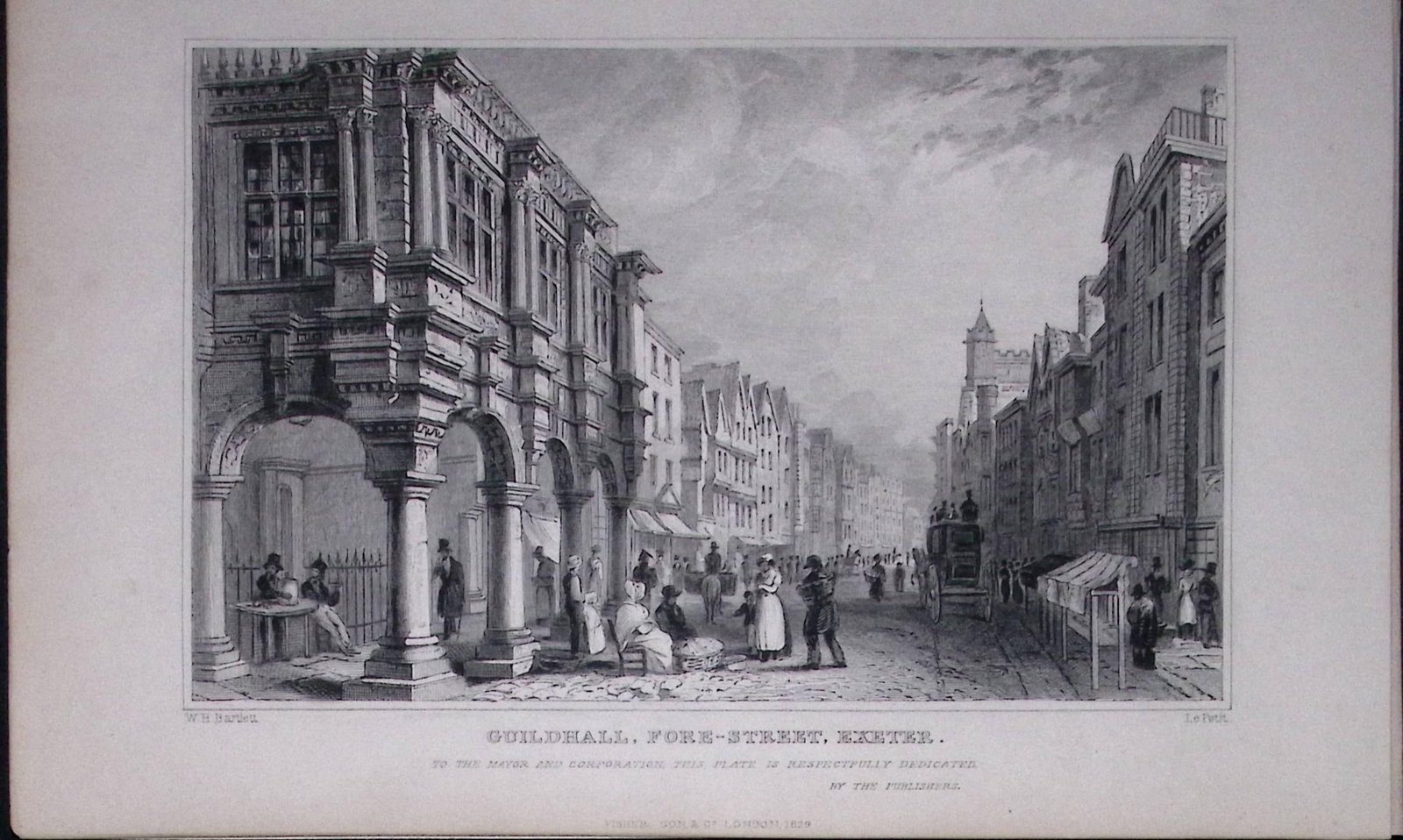 Guildhall Fore Street Exeter Antique 193 Years-Old Steel-Engraving-37: Title: Guildhall Fore Street Exeter Antique 193 Years-Old Steel-Engraving-37 Description: This Antique Steel Engraving Was Removed from a 193-Year-Old Edition of. Devon and Cornwall Illustrated in a