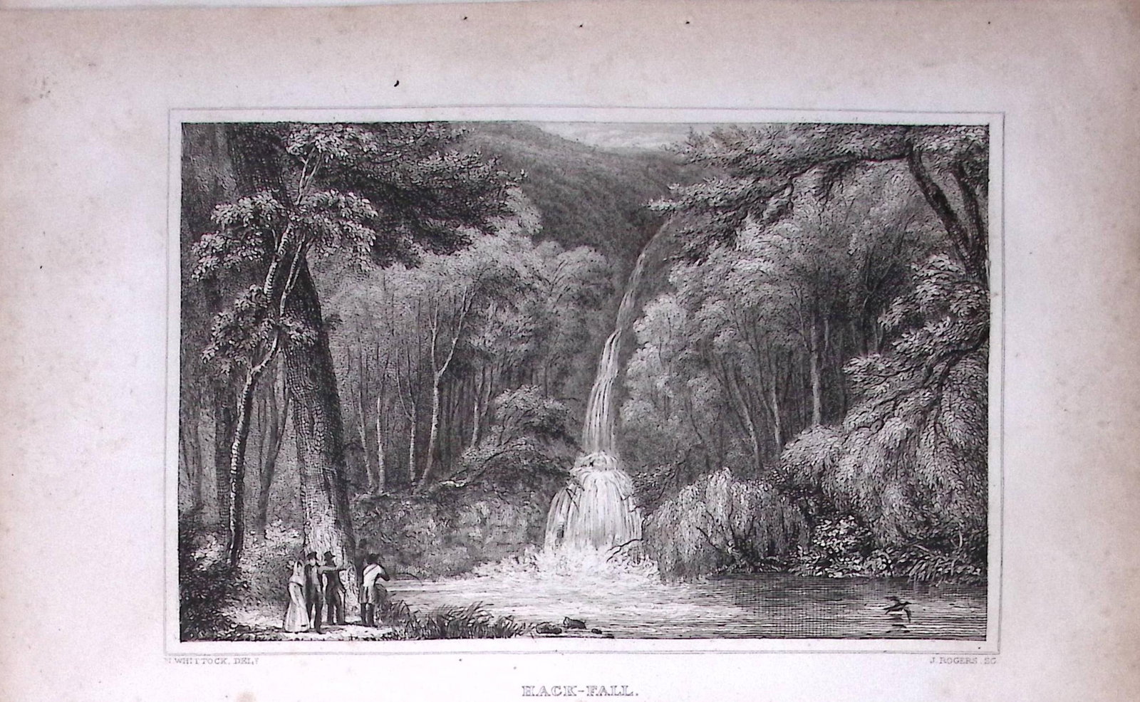Hack Fall North Yorkshire 198 Years-Old Thomas Allen Antique Steel Engraving-87: Title: Hack Fall North Yorkshire 198 Years-Old Thomas Allen Antique Steel Engraving-87 Description: This 198 Years-Old Steel Engraved Plate Has Been Removed from an Antique Edition of. A New and