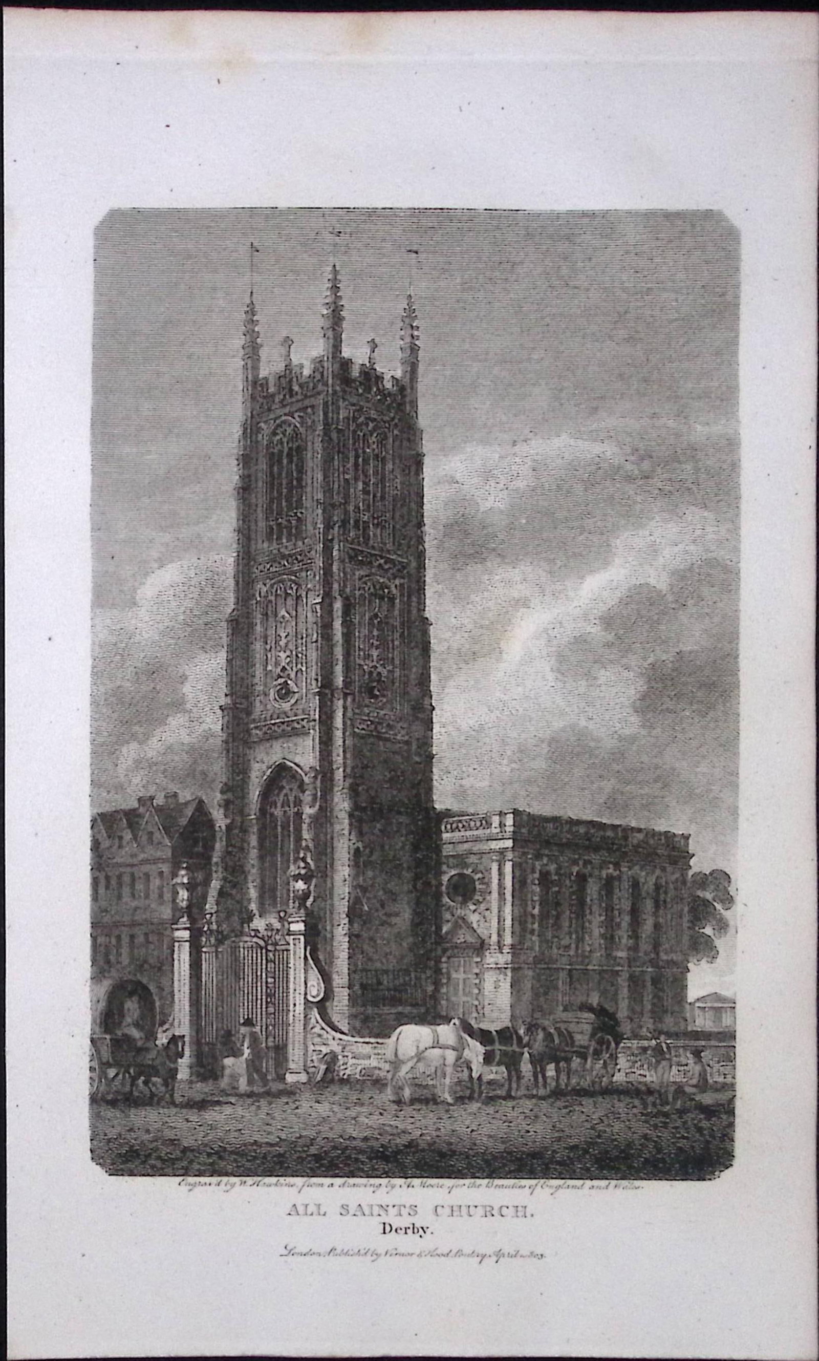 All Saints Derby Peak District Antique 223 Years-Old Georgian Steel-Engraving-291: Title: All Saints Derby Peak District Antique 223 Years-Old Georgian Steel-Engraving-291 Description: This Derbyshire Georgian Antique Print Was Removed from a First Edition of. The Beauties of