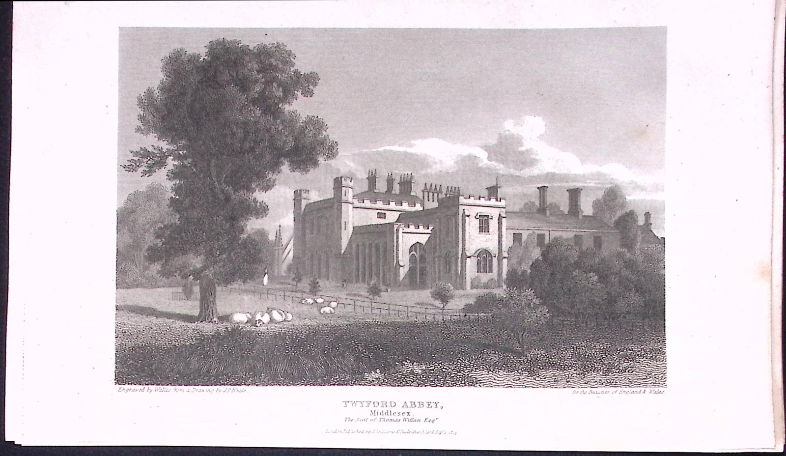 Twyford Abbey Ealing London Antique 200 Years-Old Steel-Engraving-271: Title: Twyford Abbey Ealing London Antique 200 Years-Old Steel-Engraving-271 Description: This London Georgian Antique Print Was Removed from a First Edition of. The Beauties of England and Wal