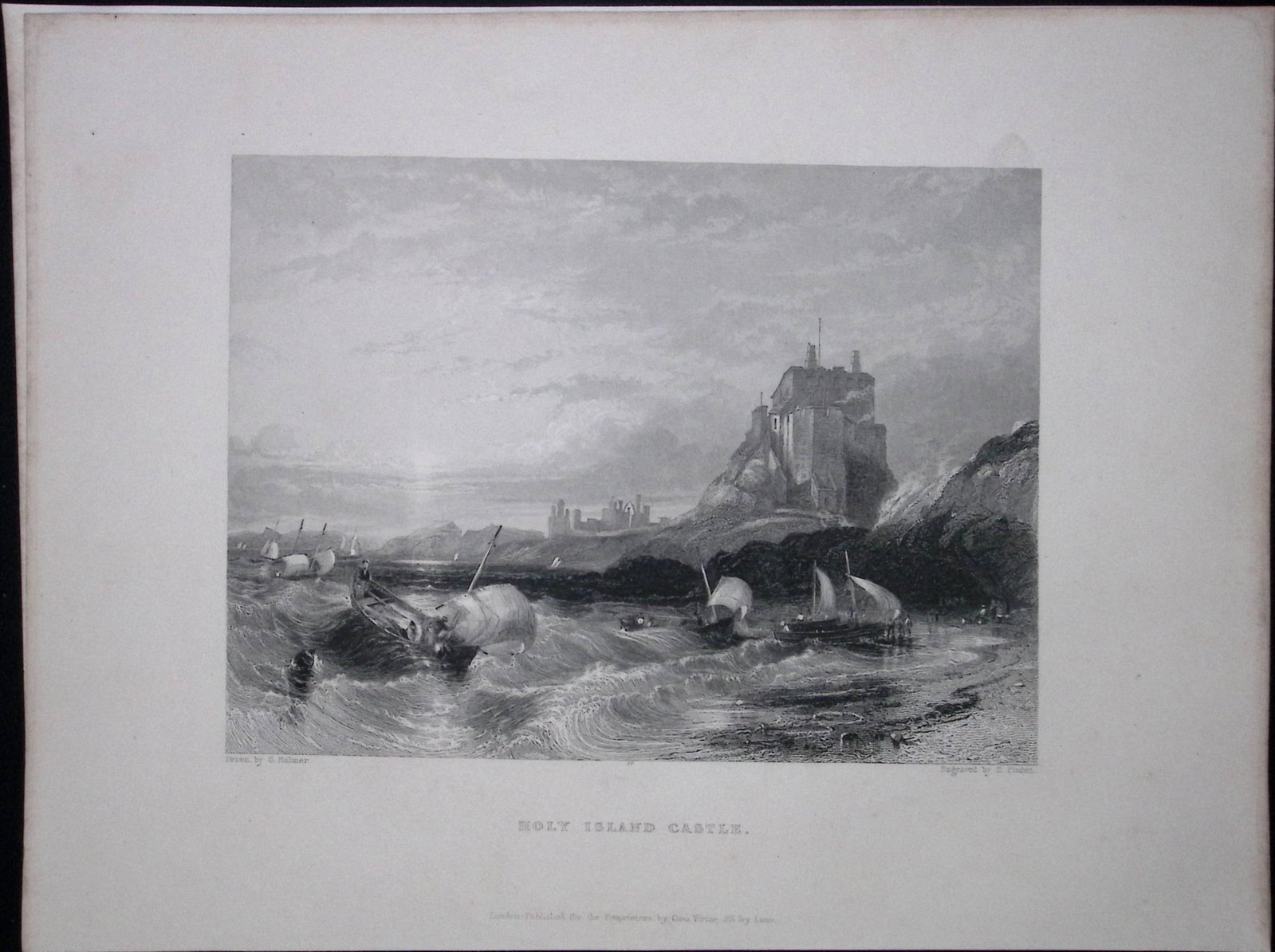 Holy Island Castle Northumberland WH Bartlett 1842 Antique Steel Engraving-99: Title: Holy Island Castle Northumberland WH Bartlett 1842 Antique Steel Engraving-99 Description: This Steel Engraved Print Has Been Removed from an Antique 1842 Edition of. Finden’s The Ports,