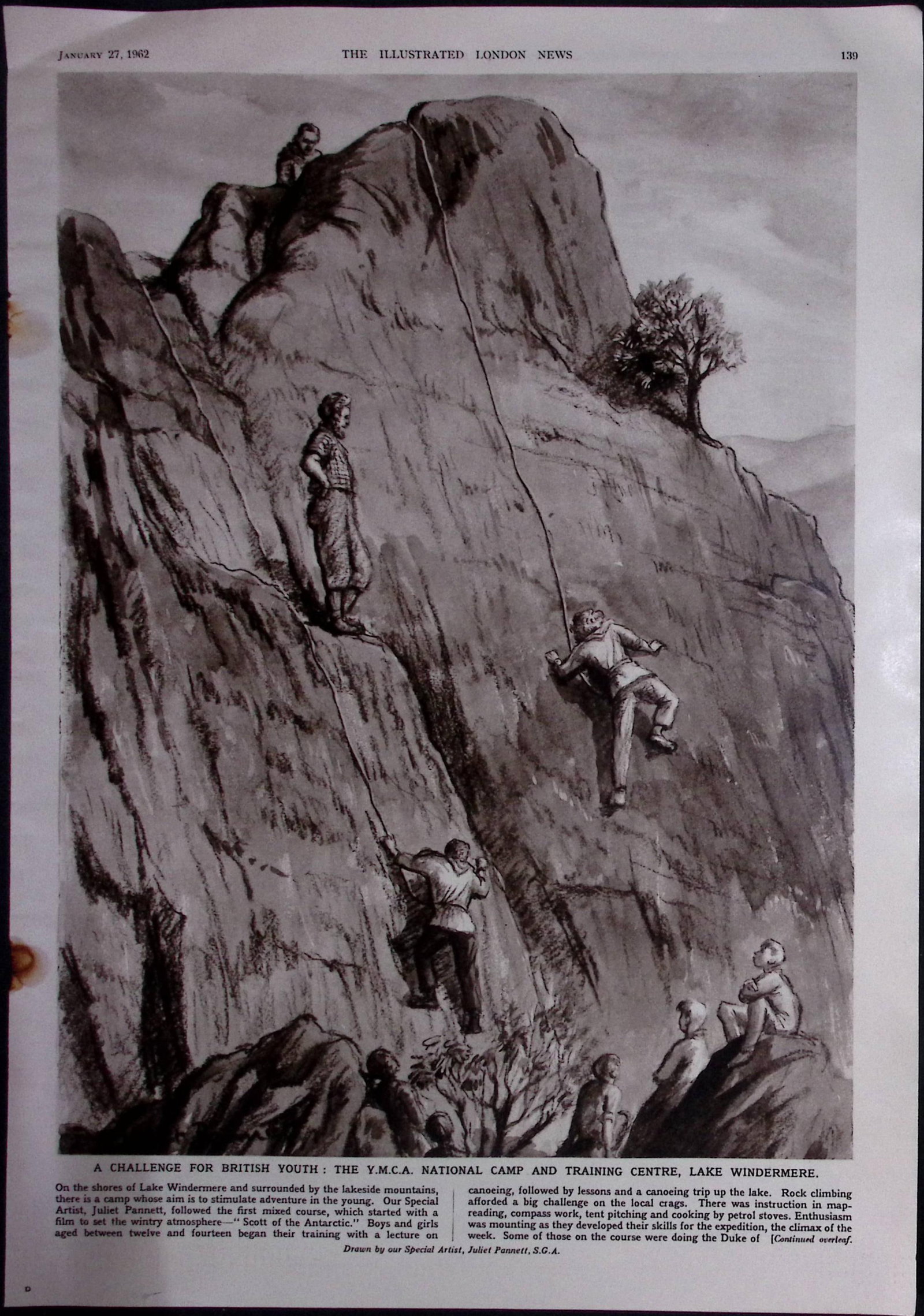 Vintage Scenes YMCA National Camp Lake Windermere 1962 4 Page Supplement - 2