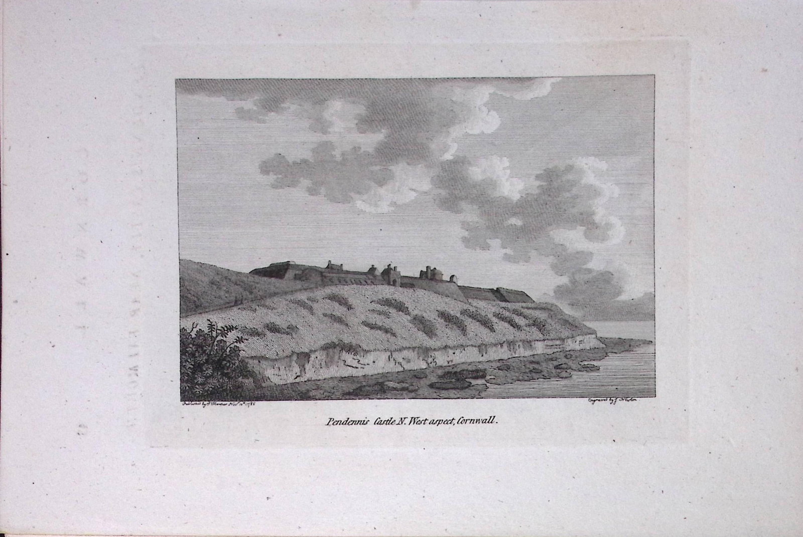 Cornwall Pendennis Castle Francis Grose Rare 240 Years-Old Copper Engraving-4: Title: Cornwall Pendennis Castle Francis Grose Rare 240 Years-Old Copper Engraving-4 Description: This Antique Book Plates Was Removed from an 8 Volume Edition. Francis Grose's Antiquities of E