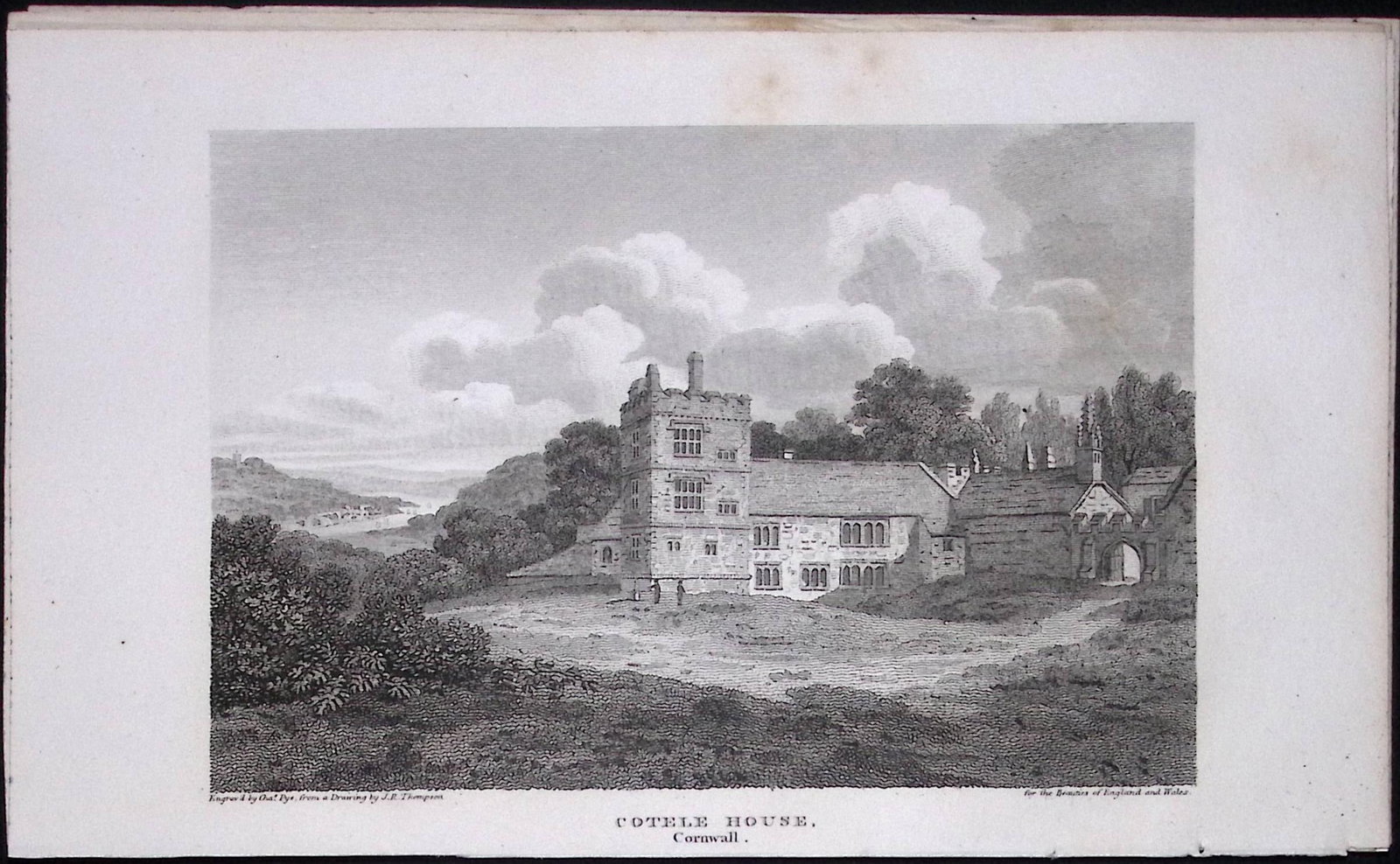 Calstock Cornwall Cotele House Antique 224 Years-Old Steel-Engraving-81: Title: Calstock Cornwall Cotele House Antique 224 Years-Old Steel-Engraving-81 Description: This Cornwall Georgian Antique Print Was Removed from a First Edition of. The Beauties of England and