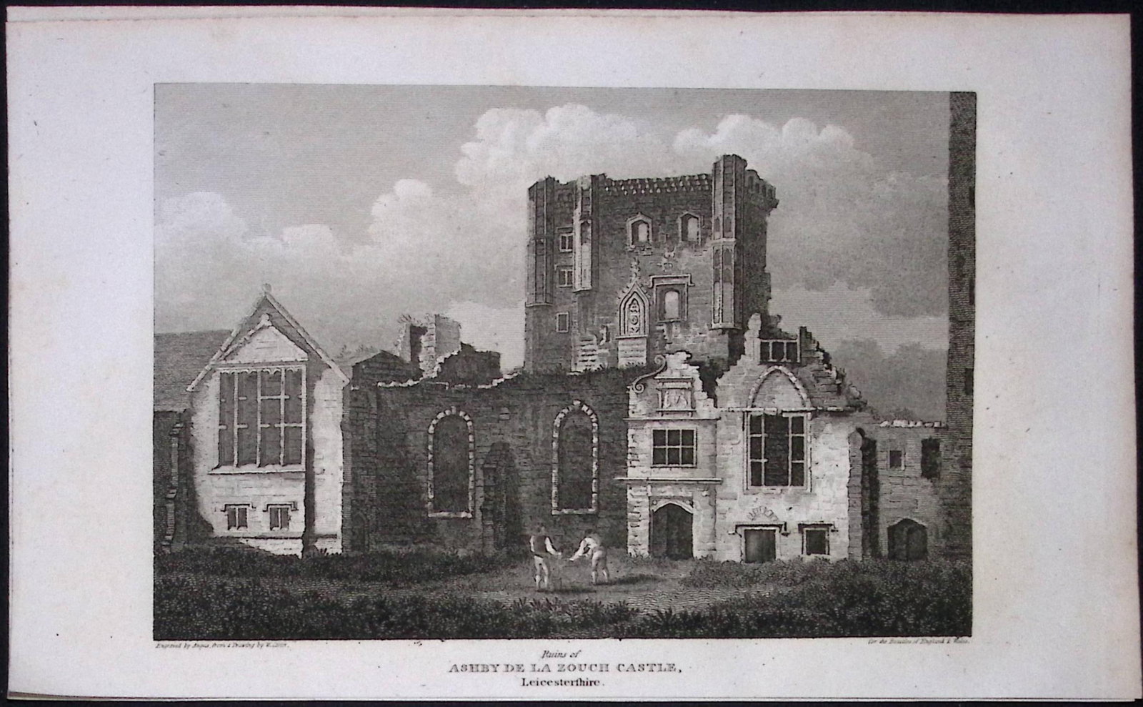 Ashby Da La Zouch Leicestershire Antique 218 Years-Old Georgian Steel-Engraving-307: Title: Ashby Da La Zouch Leicestershire Antique 218 Years-Old Georgian Steel-Engraving-307 Description: Ashby Da La Zouch Leicestershire Antique 218 Years-Old Georgian Steel-Engraving-307