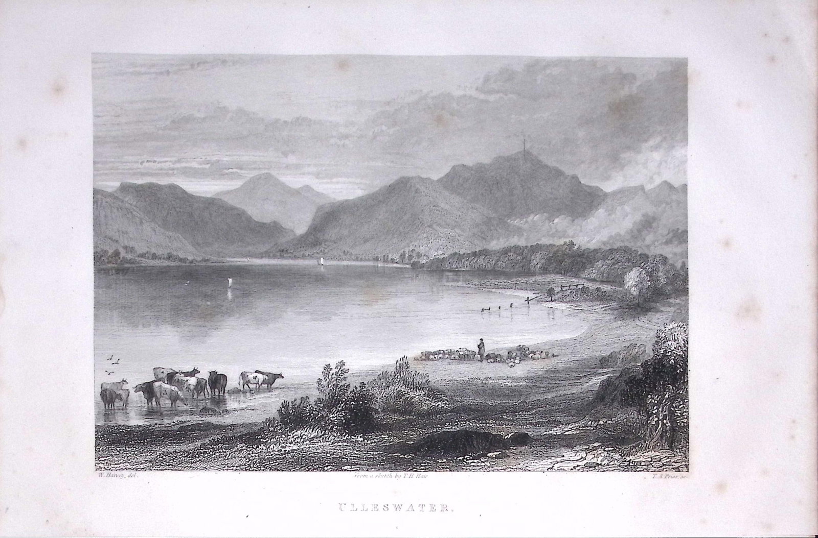 Ullswater Lake District Antique 175-Year-Old Engraved Print-4-TR: Title: Ullswater Lake District Antique 175-Year-Old Engraved Print-4-TR Description: The Land We Live In: Pictorial Sketch Book of British Islands. 1850 This Engraved Print Has Been Removed from an