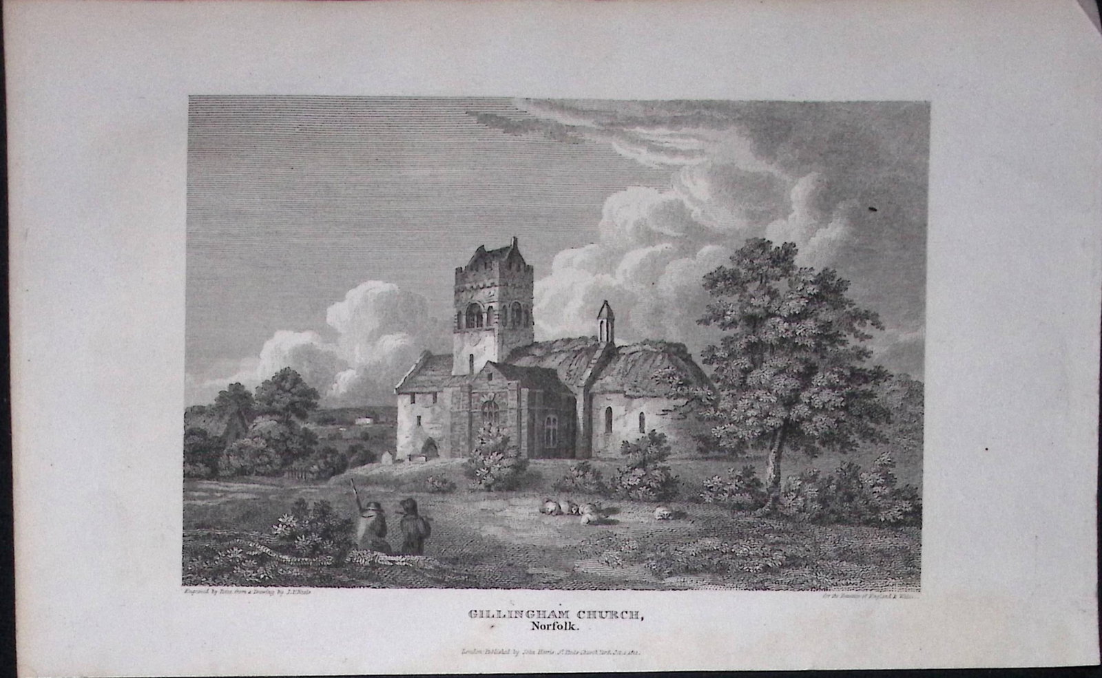 Gillingham Church Norfolk Antique 216 Years-Old Georgian Steel-Engraving-424: Title: Gillingham Church Norfolk Antique 216 Years-Old Georgian Steel-Engraving-424 Description: This Georgian Antique Print Was Removed from a First Edition of. The Beauties of England and Wal