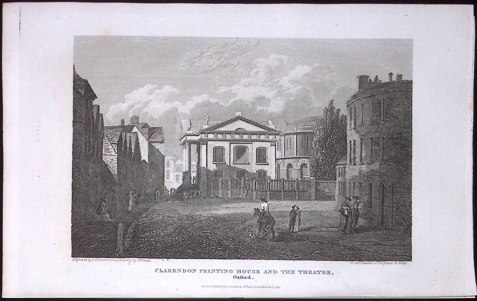 Oxford Clarendon Printing House Antique 212 Years-Old Steel-Engraving-47: Title: Oxford Clarendon Printing House Antique 212 Years-Old Steel-Engraving-47 Description: This Oxfordshire Georgian Antique Print Was Removed from a First Edition of. The Beauties of England